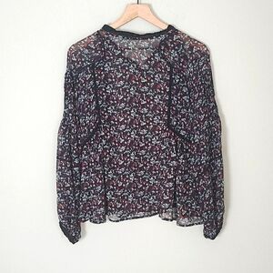 Zara Sheer Floral Print Longsleeve Top